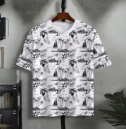 Ruku Garments New Half Sleeve Printed and Soft 100% Cotton Summer Tshirt