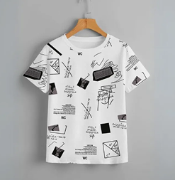 Ruku Garments | Short Sleeves Allover Screen Printed T-Shirt